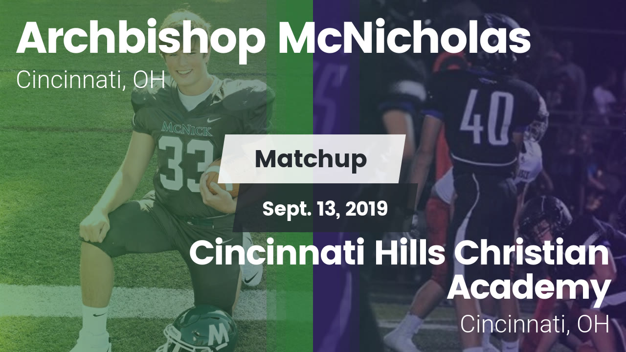 Archbishop Mcnicholas Hs Football Video Matchup Archbishop Vs Cincinnati Hills Christian Academy 2019 Maxpreps