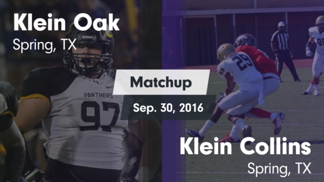 Varsity Boys Football Klein Oak High School Spring Texas