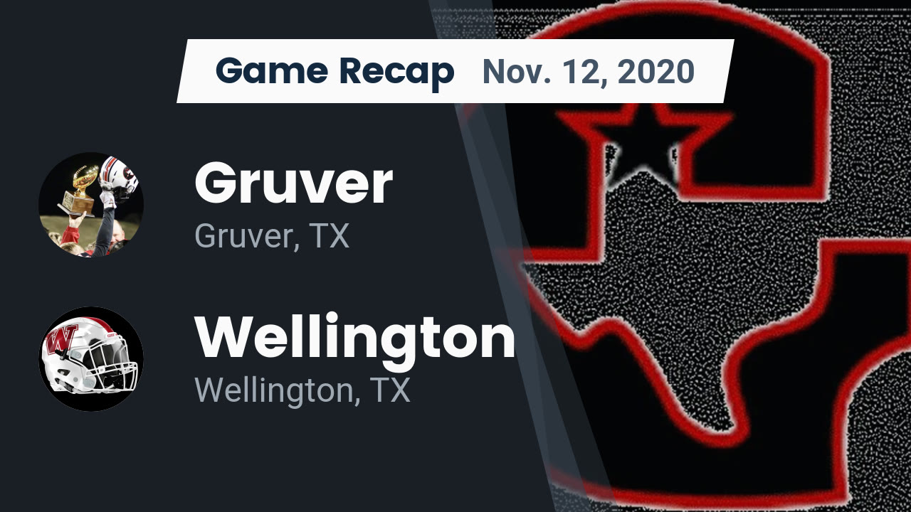 Gruver HS Football Video "Recap Gruver vs. Wellington 2020" MaxPreps