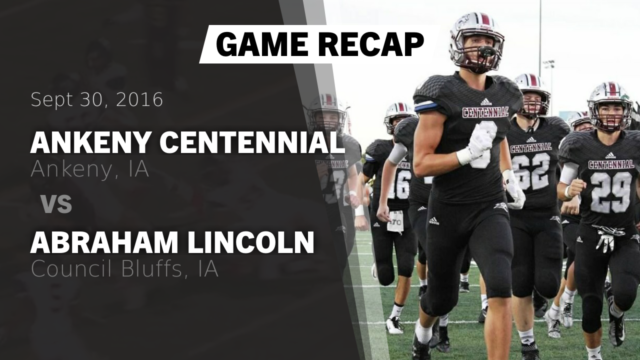 Football Varsity Ankeny Centennial High School Ankeny Iowa