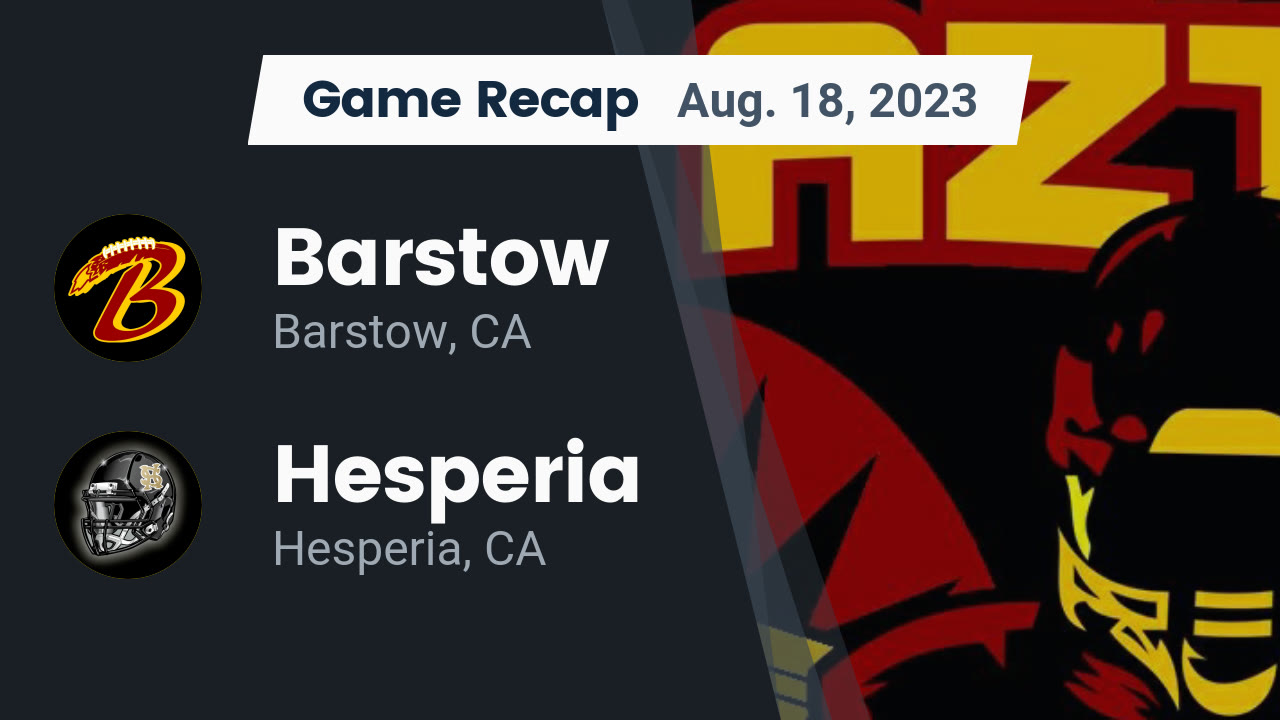 Barstow (CA) High School Sports Football, Basketball, Baseball