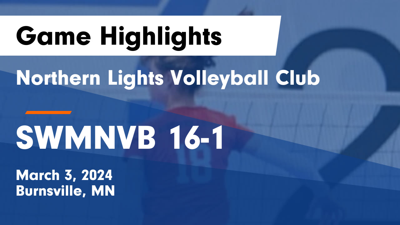 Northern Lights Volleyball Club vs SWMNVB 161 Game Highlights March 3, 2024 Northern Lights