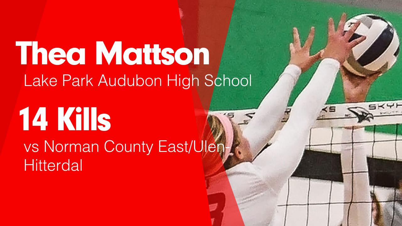 14 Kills vs Norman County East/UlenHitterdal Thea Mattson highlights