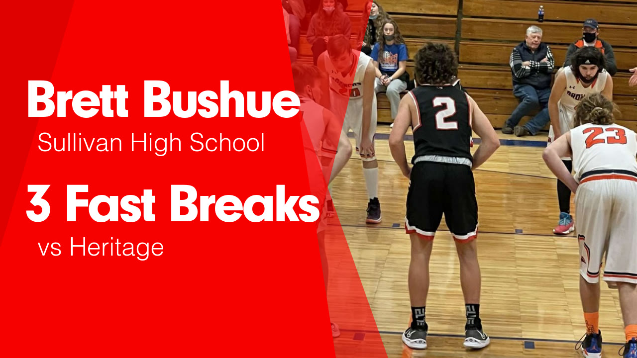 3 Fast Breaks vs Heritage - Brett Bushue highlights - Hudl
