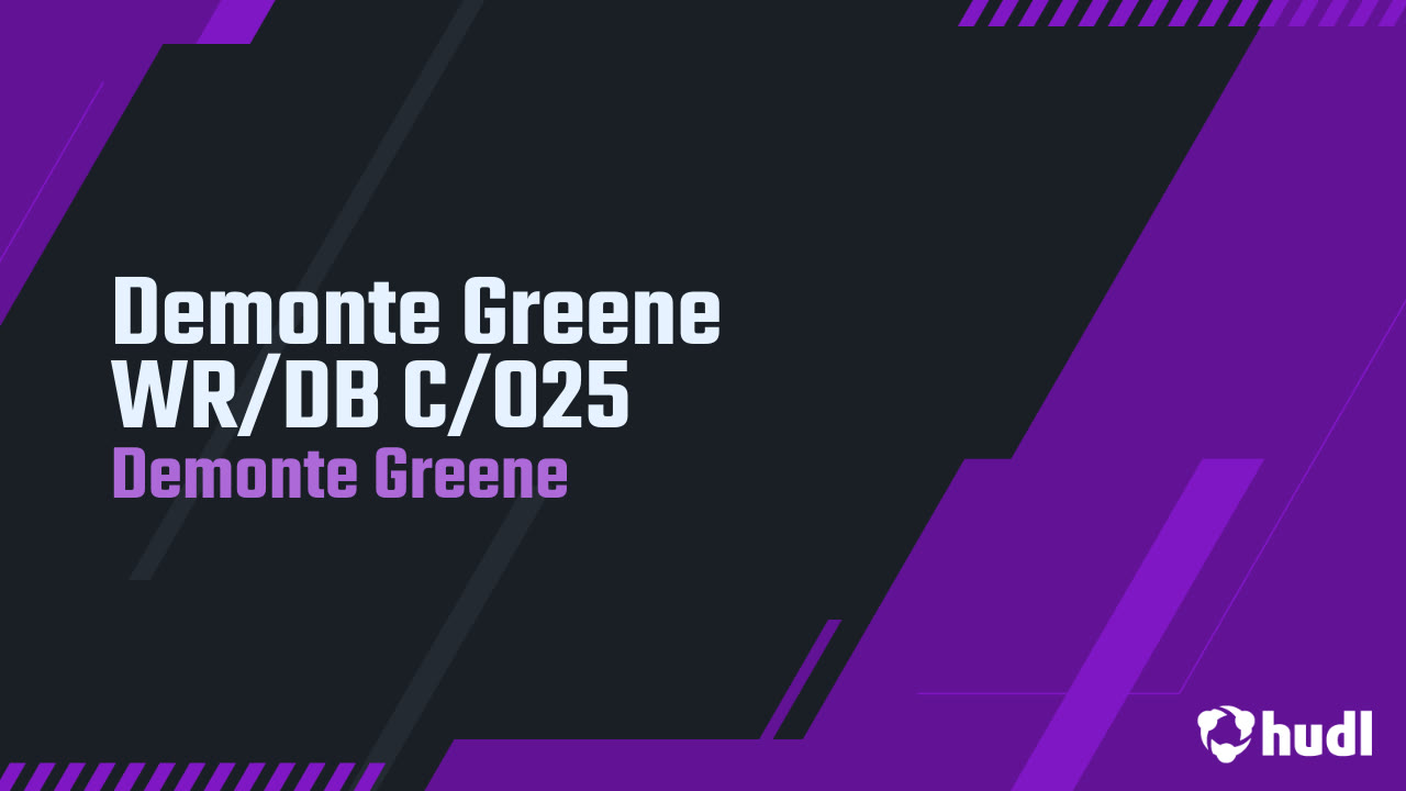 Demonte Greene WR/DB C/O25 - Demonte Greene highlights - Hudl