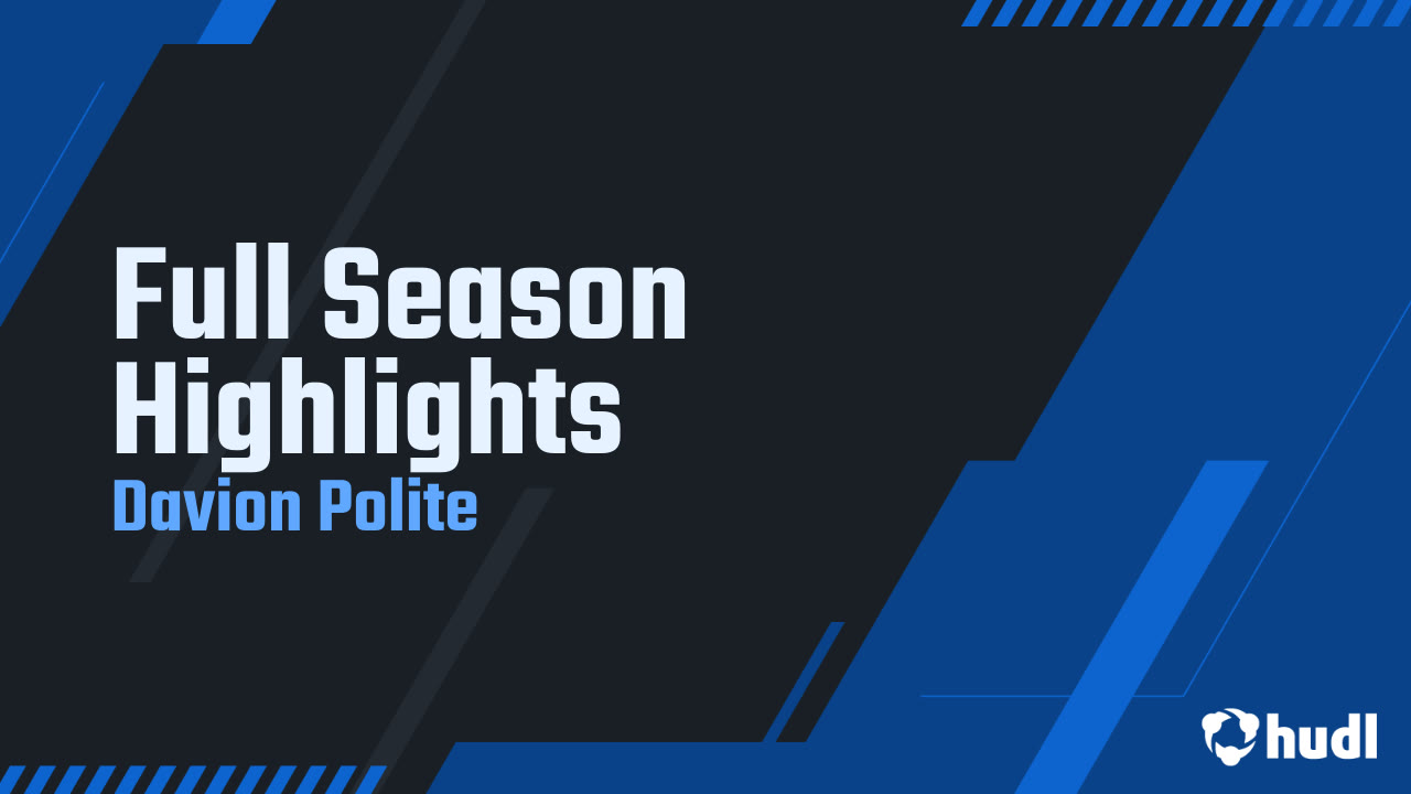 Full Season Highlights - Daivon Polite highlights - Hudl