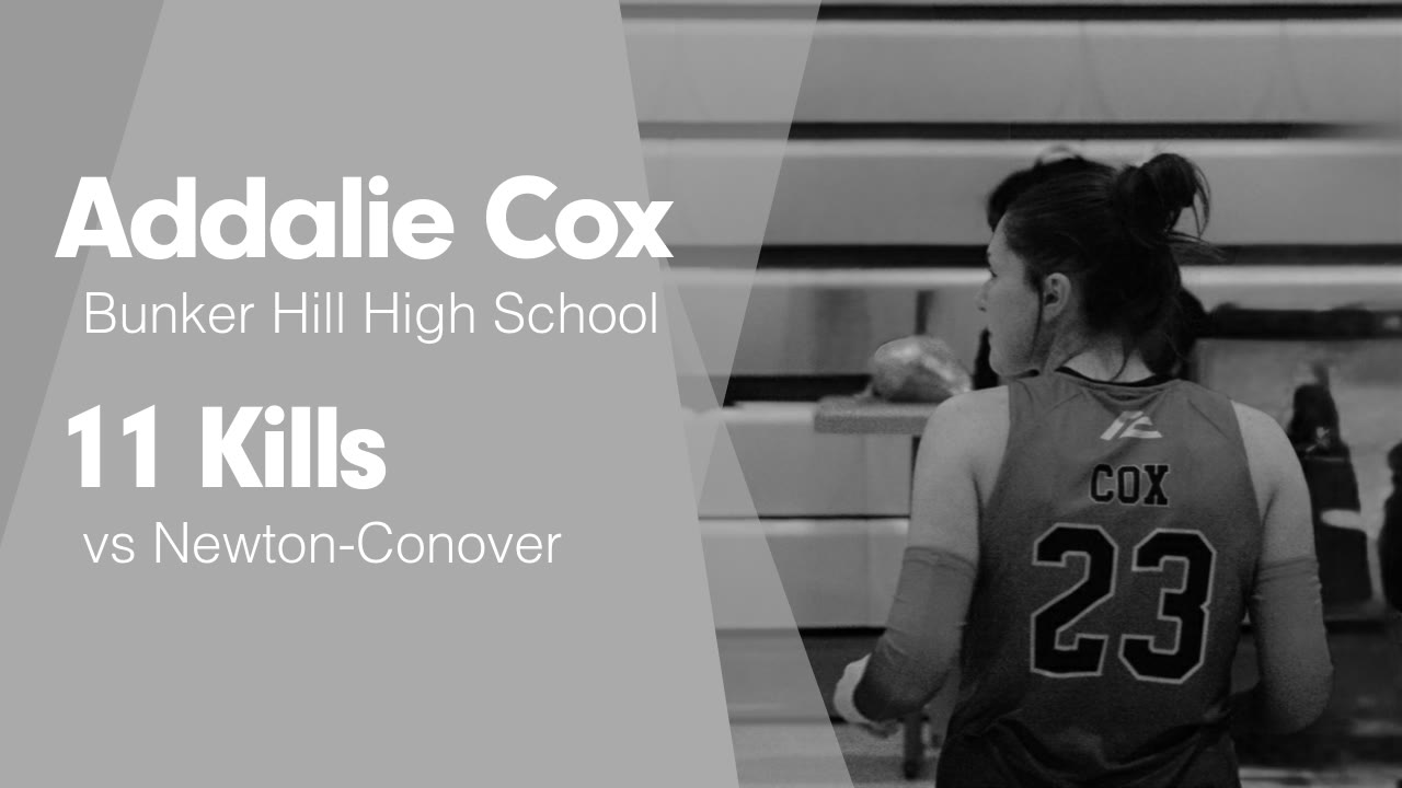 11 Kills vs Newton-Conover - Addalie Cox highlights - Hudl